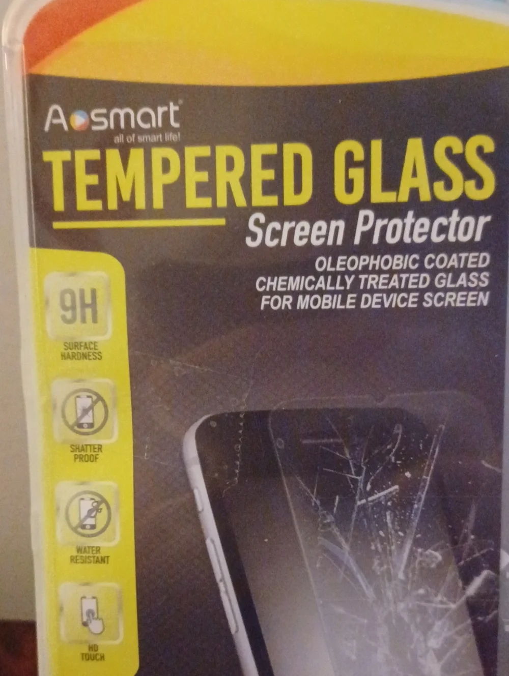 Yellow Tempered Glass Screen Protector - Anti-Fingerprint, Shatter Resistant